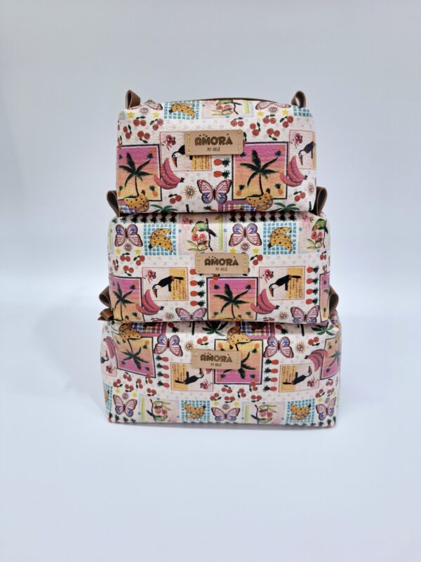 Trio Necessaire Trapézio  Tropical